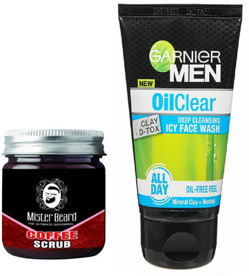 

MISTER BEARD COFFEE SCRUB WITH OIL CLEAR FACEWASH(Set of 2)