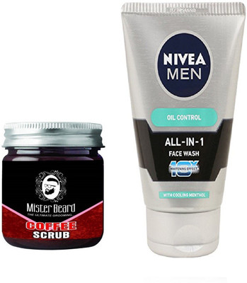 

MISTER BEARD COFFEE SCRUB WITH OIL CONTROL FACEWASH(Set of 2)