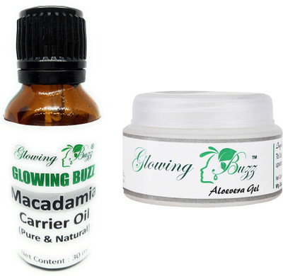 

Glowing Buzz Combo of macademia essential oil and aloevera gel(Set of 2)