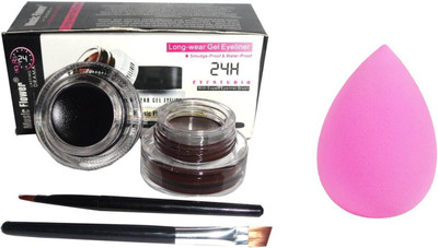 

Music Flower Eye Studio 24 hours Long Wear Gel Eyeliner & Aaxyone Sponge Puff(Set of 2)