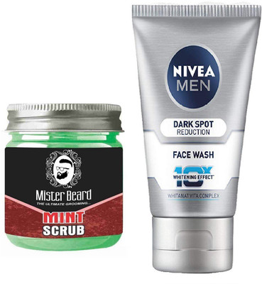 

MISTER BEARD MINT SCRUB WITH DARK SPOT FACEWASH(Set of 2)