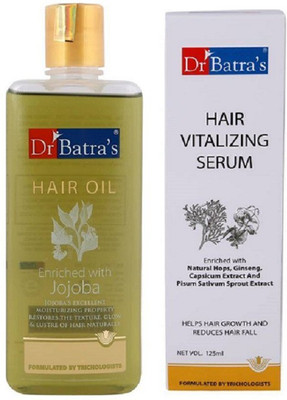

Dr. Batra's Jojoba Hair Oil & Hair Vitalizing Serum (Pack of 2)(Set of 1)
