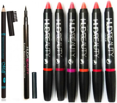 

MN GIRLS PACK WITH WATERPROOF EYE BROW AND WATERPROOF EXTRA PROTECTIVE EYE LINER WITH 6 WATERPROOF LIPSTICK PENCIL(Set of 8)
