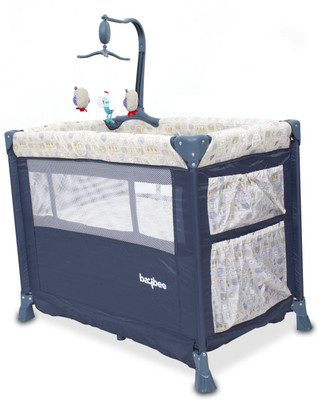 

Baybee Baby Play Pen Premium Quality Portable Travel Cot Baby Bed Cum Cot Sparrow(Beige Mini Hut)