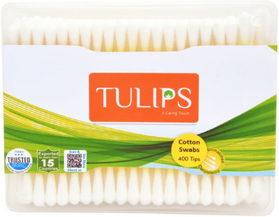 

Tulips Cotton Buds Jar Box 400 Tips/200 Stems (Pack Of 3)(Pack of 3)