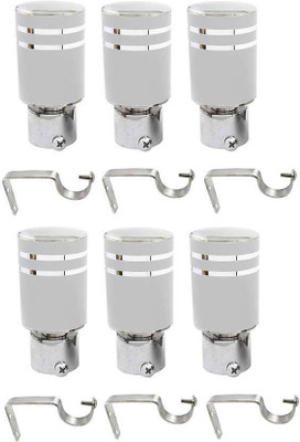 tajhardwaregallery Silver Rod Rail Bracket Metal(Pack of 12)
