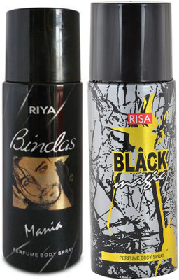 

Riya bindas blue and magic Perfume Body Spray - For Men & Women(300 ml, Pack of 2)