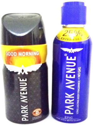 

Park Avenue GOOD MORNING AND EPIC Deodorant Spray - For Men(280 ml, Pack of 2)