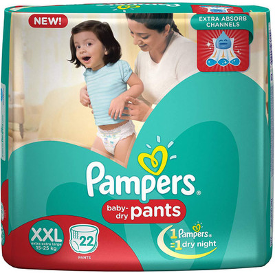 

Pampers Dry Pant Diaper Extra Large size - XXL 22 (22 pieces) - XXL(22 Pieces)