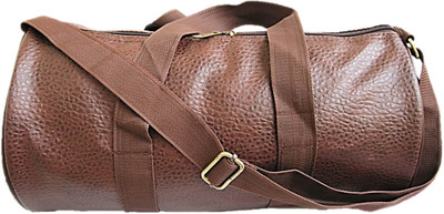 

Muccasacra Brown Dotted Finish Weekender Duffel Gym Bag with 3 compartments Gym Bag(Brown)