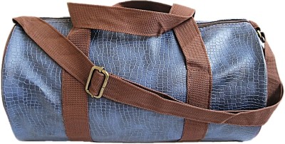 

Muccasacra Blue Croc Finish Weekender Duffel Gym Bag with 3 compartments Gym Bag(Blue)