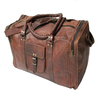 

dzcollections 24" Pure Leather Travel Duffel Bag Travel Duffel Bag(Brown)