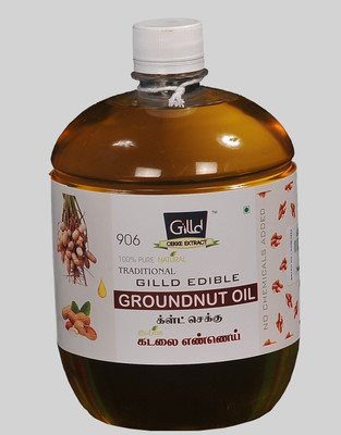 GILLD CEKKE EXTRACT GROUNDNUT OIL 1000ML Groundnut Oil Plastic Bottle(1000 ml)