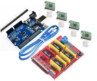 

Pinchdart Arduino uno CNC Shield V3 With 4 pcs A4988 Stepper Motor Driver Electronic Components Electronic Hobby Kit