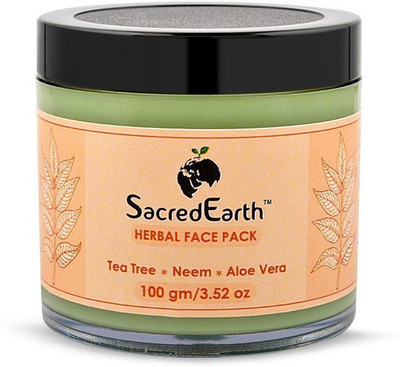 

SacredEarth Herbal Face Pack - Premium Formula With Neem,Tea Tree and Aloe Vera(100 g)