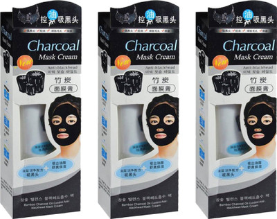 

Vihado Charcoal Peel off Mask | Deep cleansing & Instant Glow | 130g (Pack of 3)(130 g)