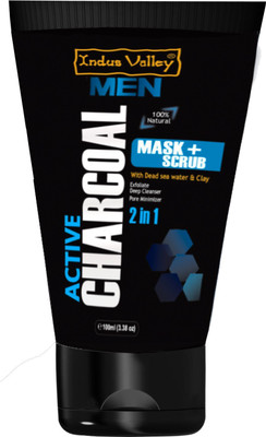 

Indus Valley MEN 100% Natural 2 in 1 Active Charcoal Face Mask and Scrub(100 ml)