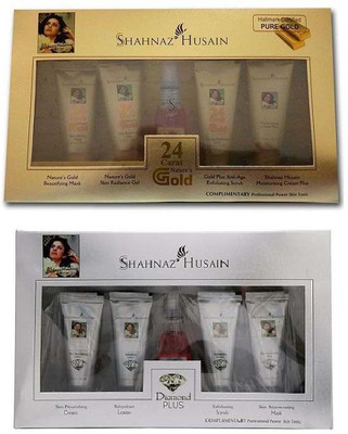 

Shahnaz Husain herbals Gold and Diamond facial kit 80 g 400 g(Set of 10)