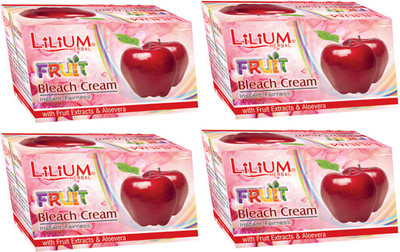

Lilium Herbal Fruit Instant Fairness Bleach Cream Pack of 4(10 g)