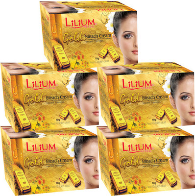 

Lilium Herbal Gold Instant Fairness Bleach Cream Pack of 5(10 g)