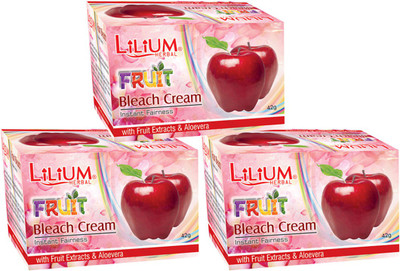 

Lilium Herbal Fruit Instant Fairness Bleach Cream Pack of 3(42 g)