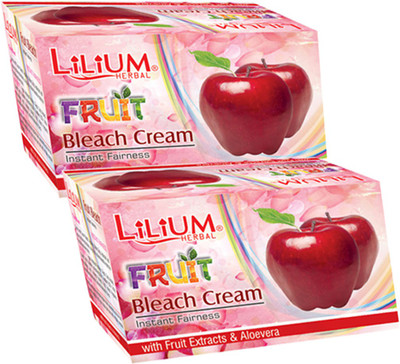 

Lilium Herbal Fruit Instant Fairness Bleach Cream Pack of 2(10 g)