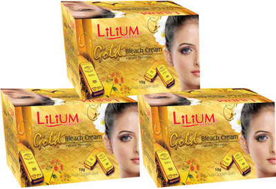 

Lilium Herbal Gold Instant Fairness Bleach Cream Pack of 3(10 g)