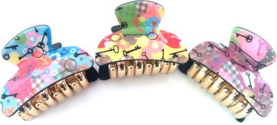 

Fashionable SET OF 3 PRINTED AND GORGEOUS Hair Claw(Multicolor)