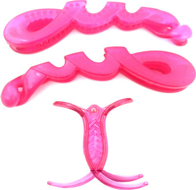 

Fashionable 2 BANANA CLIP AND 1 Hair Claw(Pink)