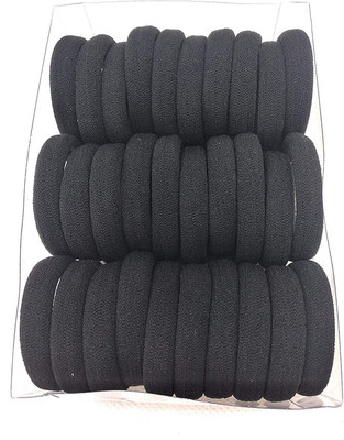 

Rk Charming Attractive 30 Pcs Black Hair Rubber Band Tie Band Hair Band(Black)