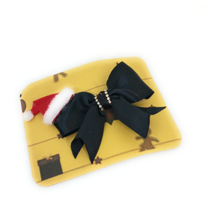 

SKD Christmas / Santa Claus Bow Clips Baby Bow Hair Clips Barrettes Hair Accessories for Baby Girls / Women - D001 Hair Clip(Black)