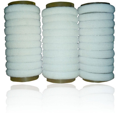 

RUBBER BAND Ponytail white Hair Band(White)