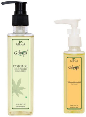 

G Drops Castor & Wheat Germ Oil Combo(200ml+100ml) Hair Oil(300 ml)