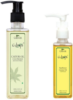 

G Drops Castor & Sunflower Oil Combo(200ml+100ml) Hair Oil(300 ml)