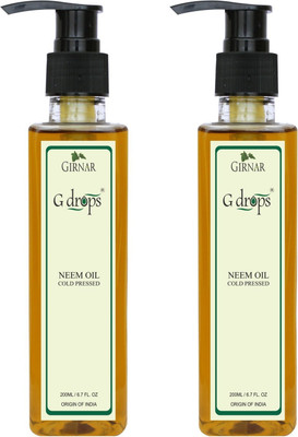 

G Drops Neem Oil Cold Pressed Combo(200mlx2) Hair Oil(400 ml)
