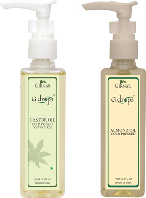 

G Drops Castor & Almond Oil Combo(100ml+100ml) Hair Oil(200 ml)