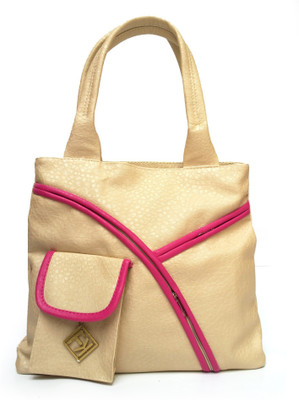 Fashion Knockout Hand-held Bag(Beige, Pink)