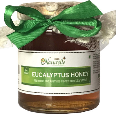 

Farm Naturelle (Set of 5) Jute Gift Bag with Pure Raw Natural Unheated Unprocessed Forest Eucalyptus Flower Honey-250 GMS-Corporate Christmas Gift Pack(1250 g, Pack of 5)