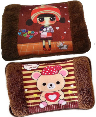 

Cinnamon Best Quality Pack of 2 Velvet Electric Heating Gel Pad With Auto Cutoff Electric 1 L Hot Water Bag(Multicolor)