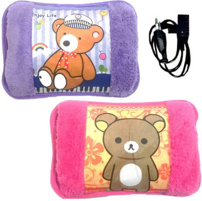 

Cinnamon New Original Velvet Pocket Heating Pad With Fur 2 Pack of Electric 1 L Hot Water Bag(Multicolor)