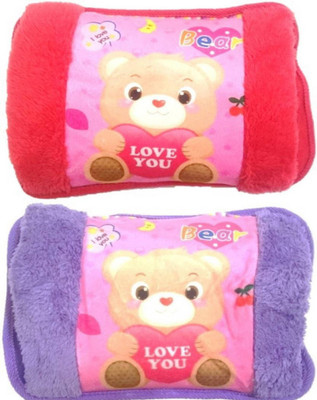 

Cinnamon New High Quality Velvet Pocket Water Bag With Fur 2 Pack of Electric 1 L Hot Water Bag(Multicolor)