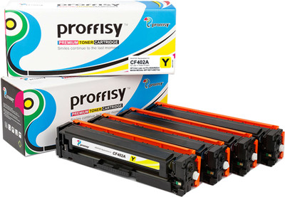 

proffisy 201A For CF400A CF401A CF402A CF403A Toner Cartridge Single Color Ink Toner(Black, Magenta, Yellow, Cyan)