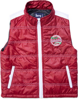 Terry Fator Sleeveless Printed Baby Boys Jacket, Meroon 2