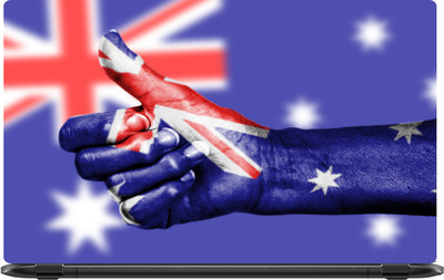 

Lapower United kingdom's flag painted on hand Vinyl Laptop Decal 15.6