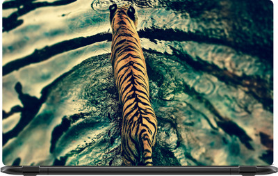 Lapower Tiger in the pond Vinyl Laptop Decal 15.6