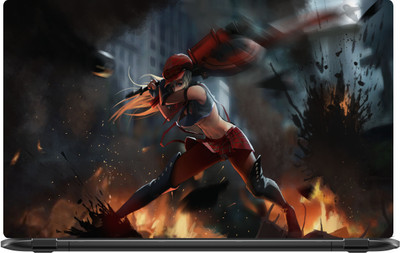 

Lapower Angery Girl in Action Vinyl Laptop Decal 15.6