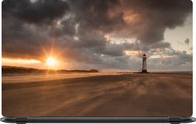 

Lapower View of sunset near light house Vinyl Laptop Decal 15.6