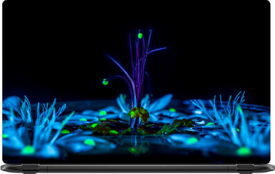 

Lapower Beautiful purple and blue flowers Vinyl Laptop Decal 15.6