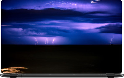 Lapower Lightning in blue sky Vinyl Laptop Decal 15.6