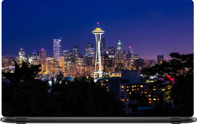 Lapower Luminated skyscrapers Vinyl Laptop Decal 15.6